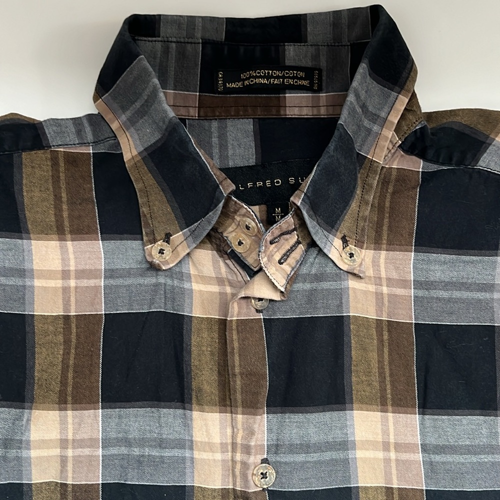 ALFRED SUNG long sleeve men’s button down shirt